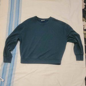 Frank And Oak Evergreen Drop-Shoulder French Terry Sweatshirt